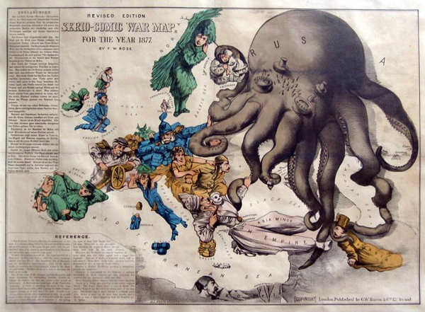 английский атлас Европы 1877